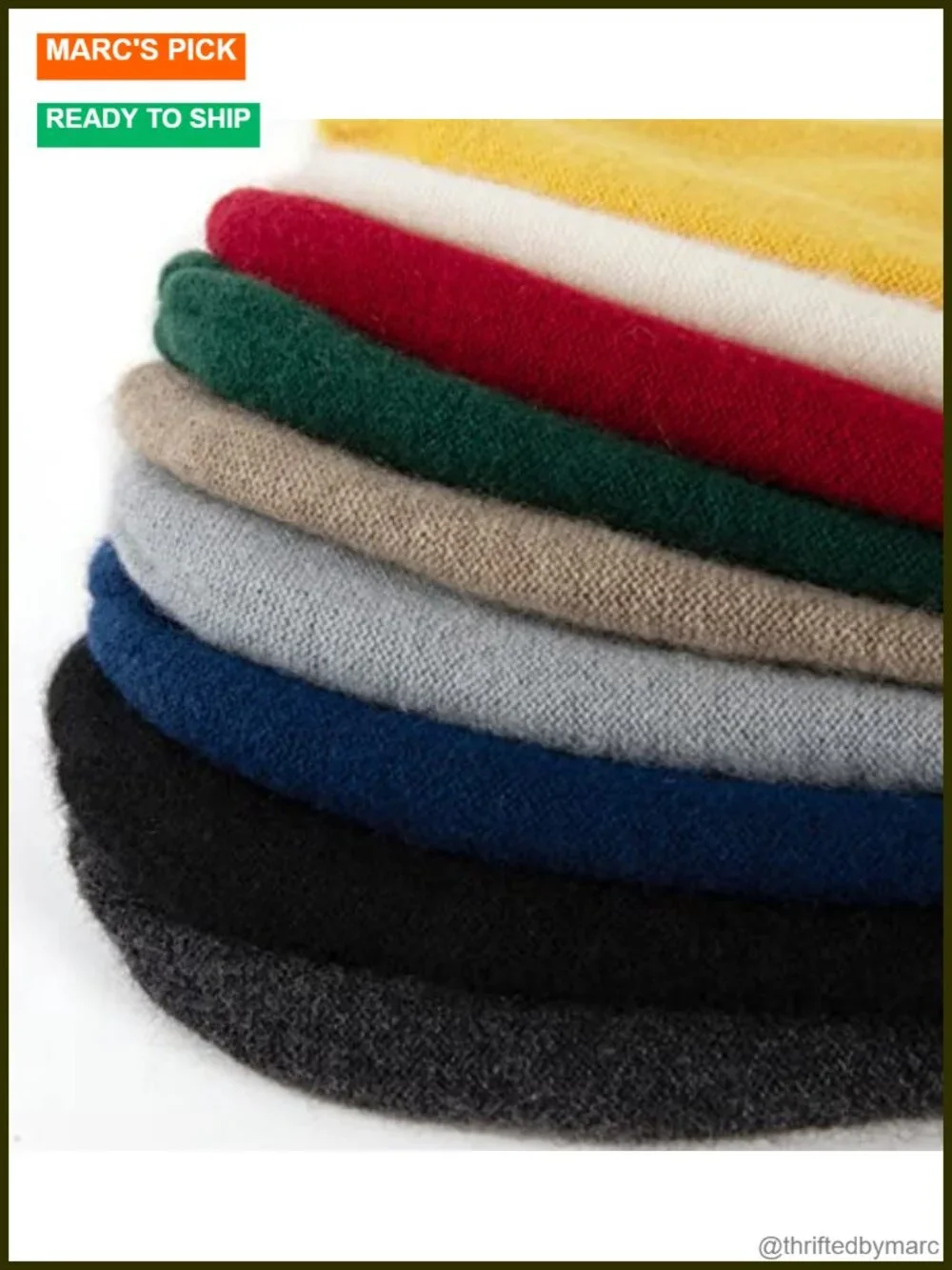 100% Cashmere Double-Layered Beanie Hat with Gift Box